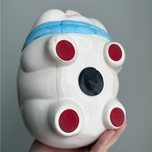 Piggy Bank Vintage Porcelain Made in Taiwan Kitschy Pastel Springtime Decor - Picture 13 of 16